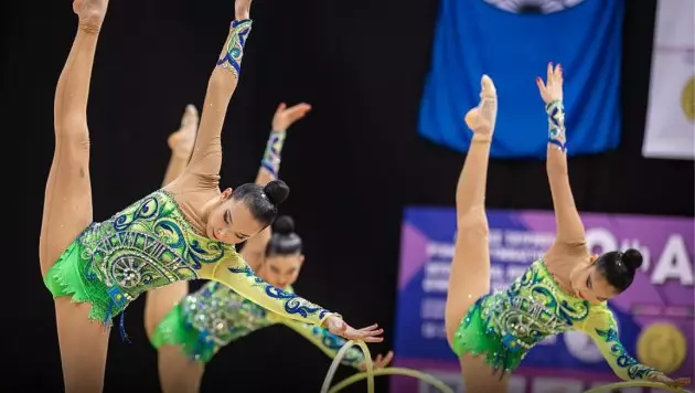 Казахстан выиграл первую медаль ЧА по художественной гимнастике