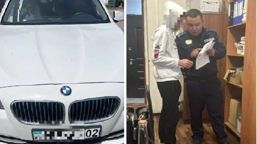 Парень под наркотиками угнал BMW в Алматы