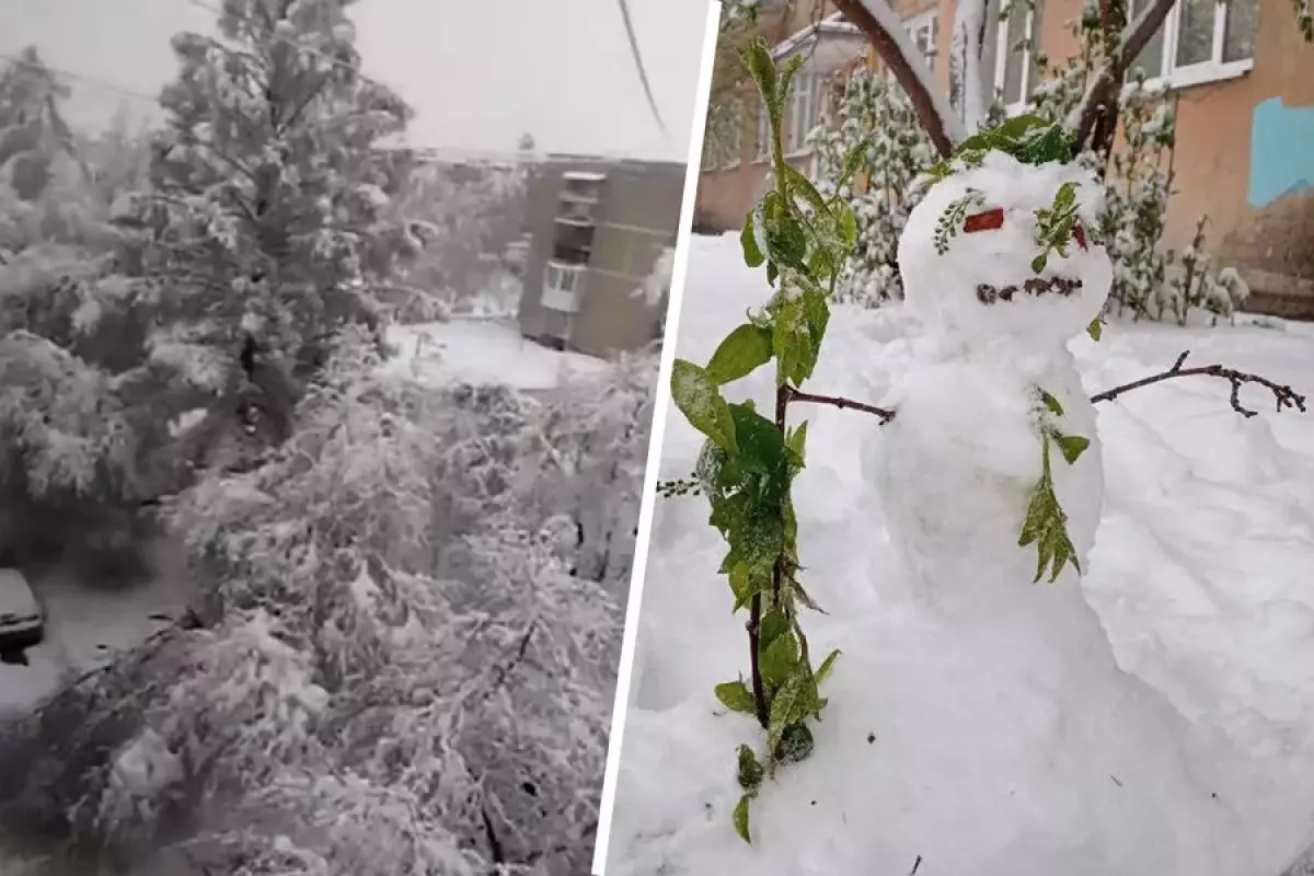 Аномальный снегопад накрыл Екатеринбург