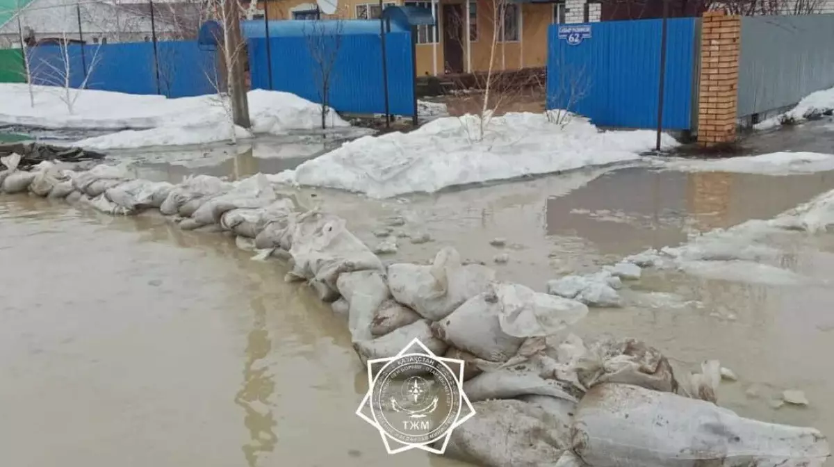Вода в реке Жайык достигла критического уровня отметки