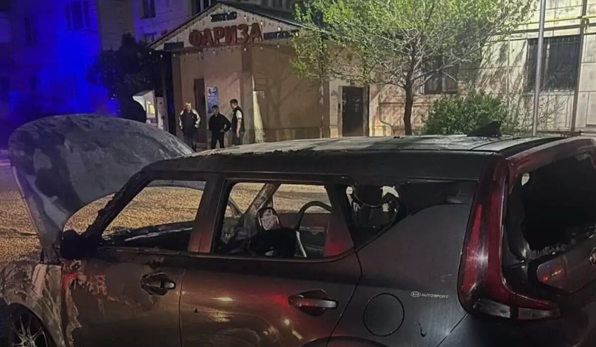 Автомобиль залили бензином и подожгли в Талдыкоргане