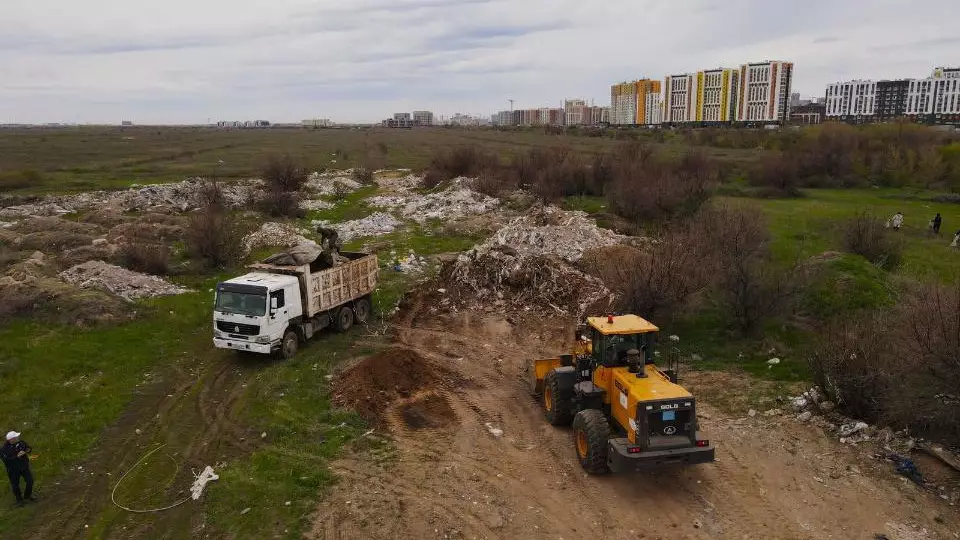 Астанада экоакция кезінде рұқсат етілмеген қоқыс полигондары жойылды
