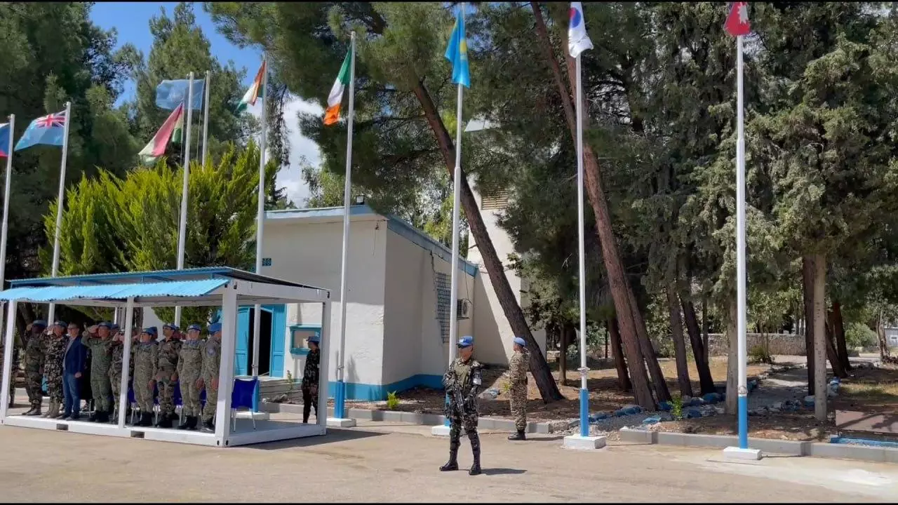 Государственный флаг Казахстана подняли на Голанских высотах