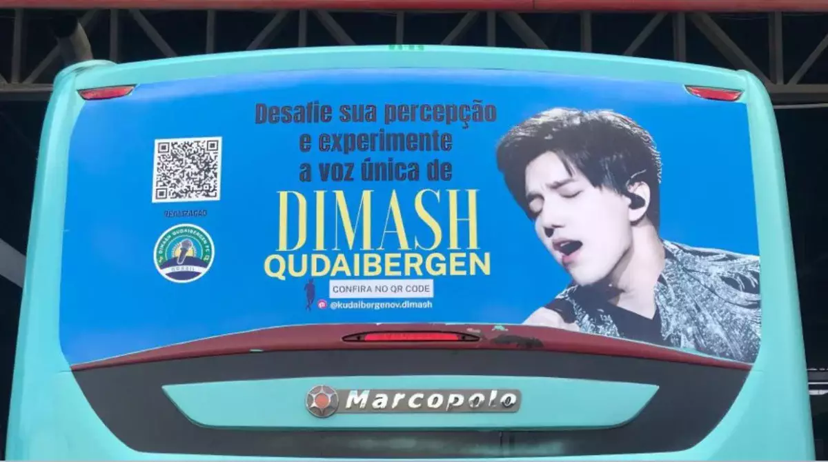 Автобусы с изображением Димаша появились в Бразилии