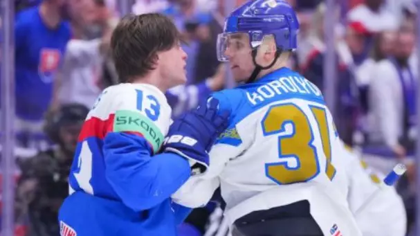 Разгромом и потасовкой обернулся хоккейный матч Казахстан — Словакия