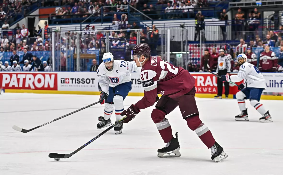 Сборная Латвии выиграла второй матч на чемпионате мира по хоккею