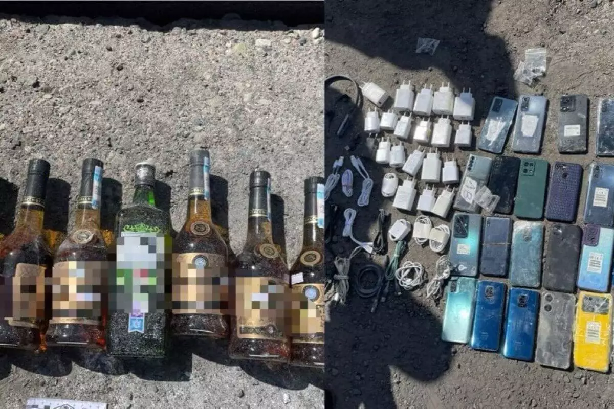 В ведре с двойным дном пытались пронести виски и телефоны в колонию Алматинской области