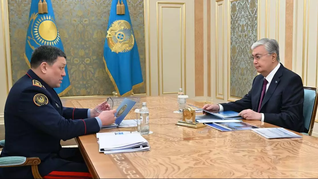 Президент Казахстана принял министра внутренних дел Ержана Саденова