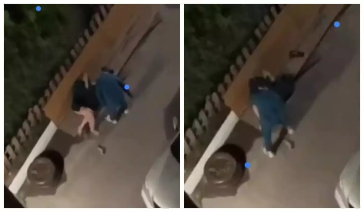 Муж избил жену во дворе многоэтажки в Павлодаре (ВИДЕО)