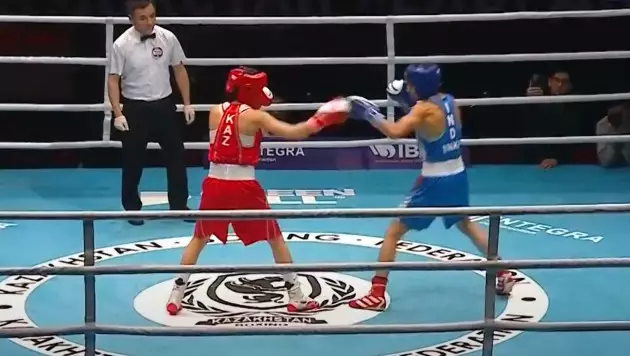 Разгромом завершился первый бой Казахстана за финал турнира по боксу