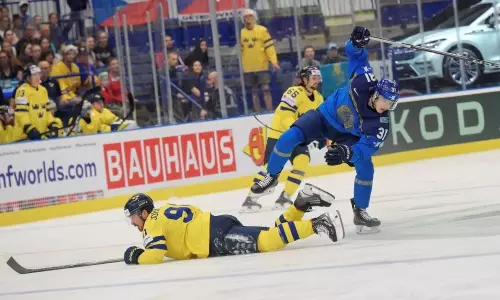 Фоторепортаж с матча чемпионата мира Казахстан — Швеция 1:3