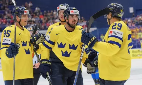 Сборная Швеции четырёхкратно перебросала Казахстан в матче ЧМ-2024