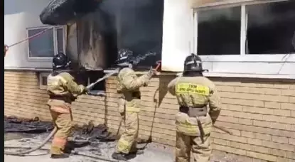 Пожар произошел на бетонном заводе в Астане