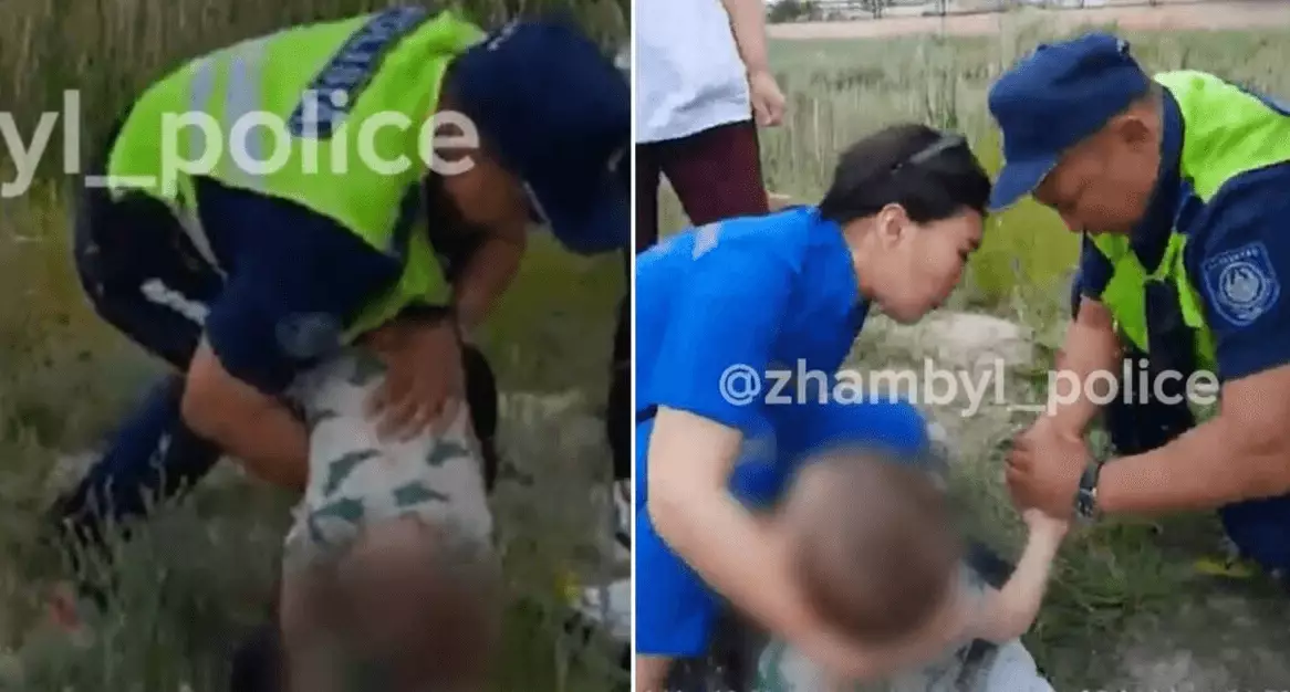 Полицейский из Тараза спас двухлетнего ребенка