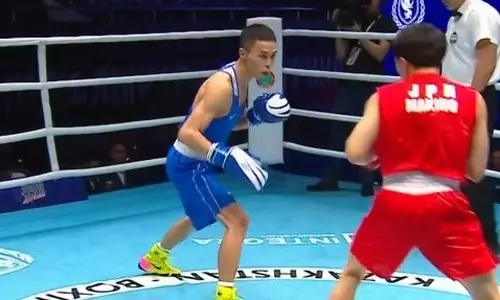Разгромом завершился бой Сакена Бибосынова за финал турнира по боксу
