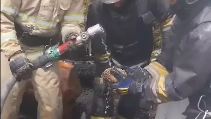 Казахстанские пожарные спасли ежа из горящего дома