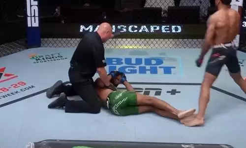 Тяжелым нокаутом за 90 секунд закончился бой экс-соперника Шавката Рахмонова в UFC