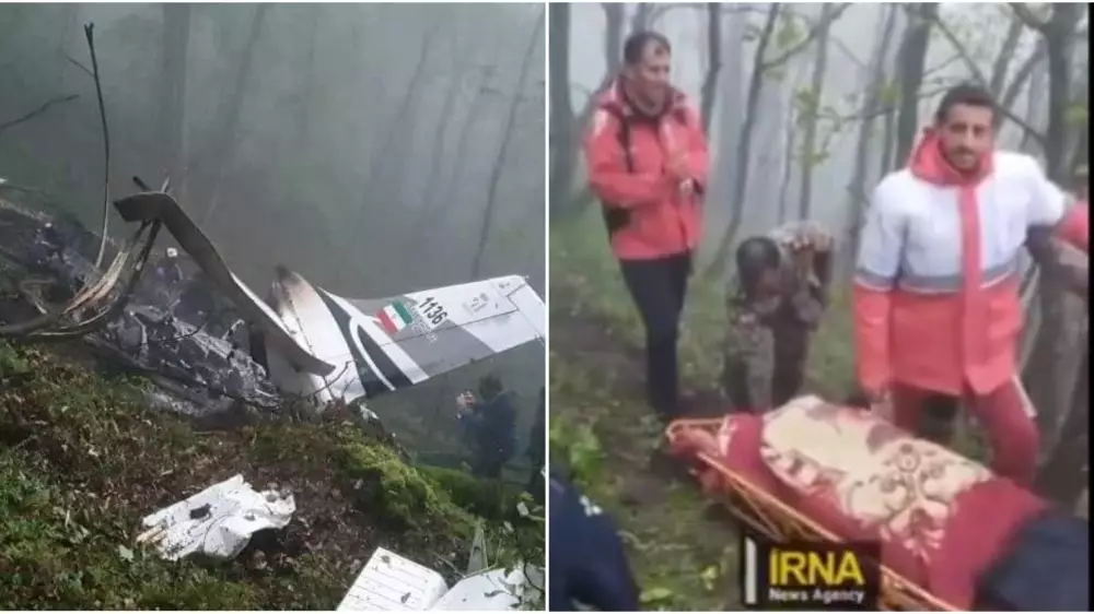 Кадры с места крушения вертолета президента Ирана появились в сети
