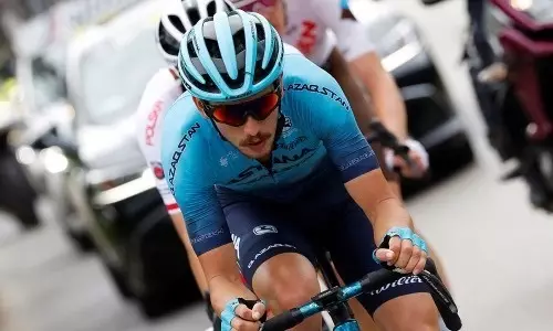 Гонщик «Астаны» остановился в шаге от пьедестала на 16-м этапе «Джиро д`Италия»