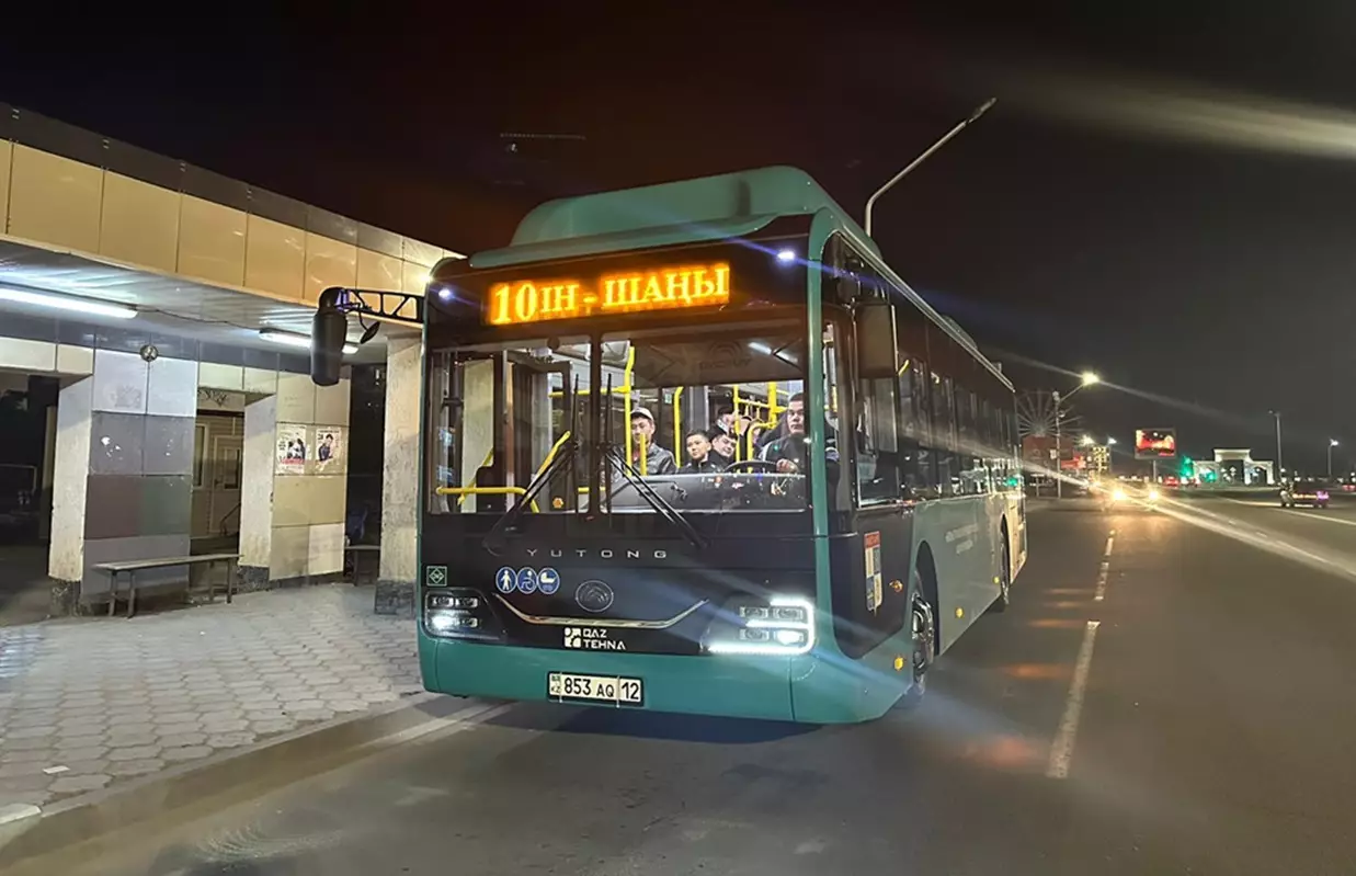 Ночные автобусы в Актау можно отслеживать через мобильное приложение