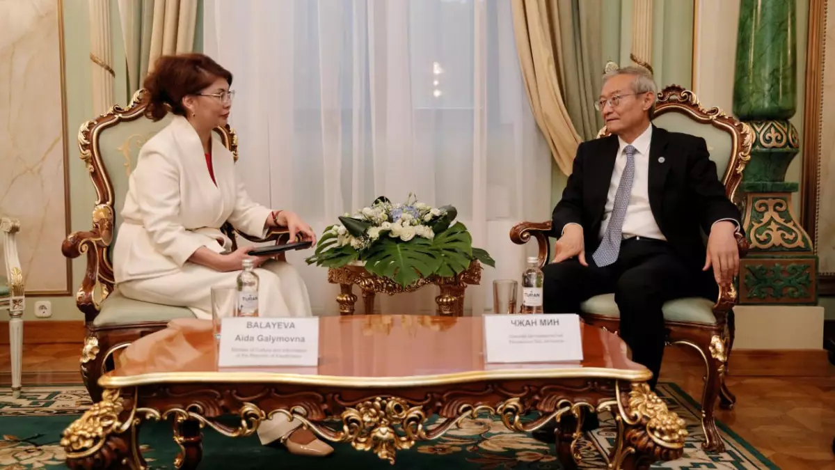 Аида Балаева обсудила культурное сотрудничество с Генеральным секретарем ШОС Чжан Мином