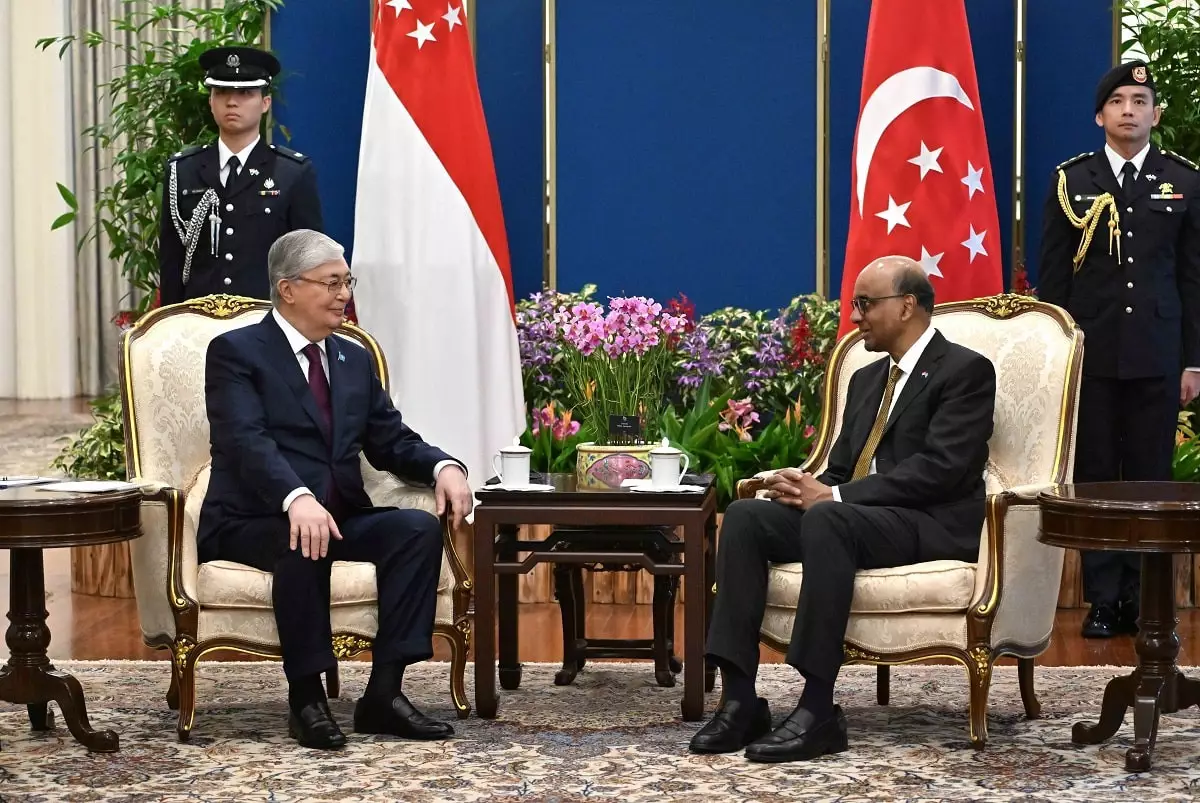 Глава государства провел переговоры с Президентом Республики Сингапур 