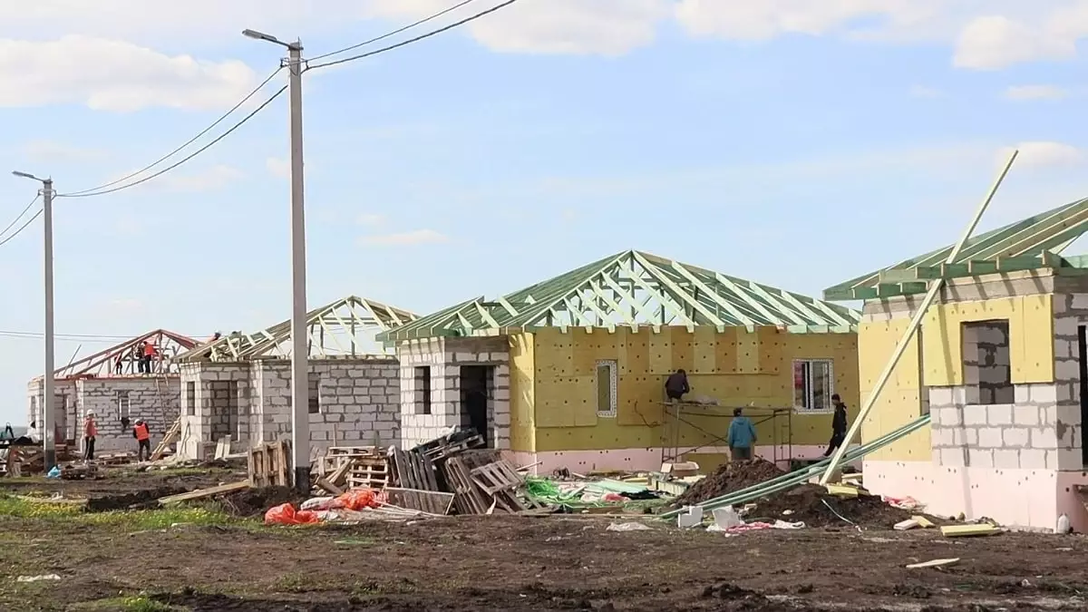 В СКО продолжается строительство новых домов для пострадавших от паводков