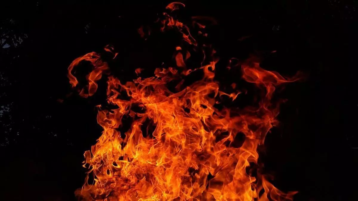 Грузовик сгорел на трассе Конаев – Караганда (ВИДЕО)