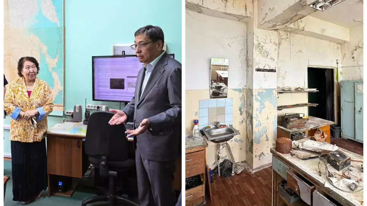Досаев побывал в центре сейсмологии в Алматы и решил отремонтировать здание за счет бюджета