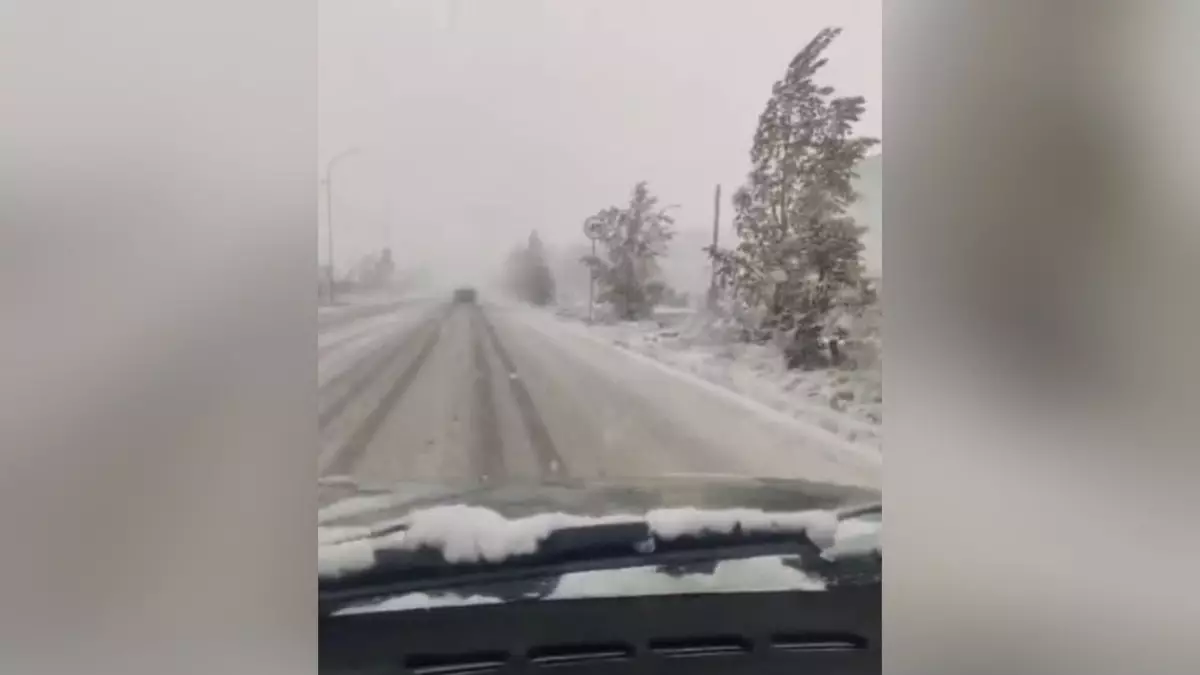 Снег выпал в Акмолинской области
