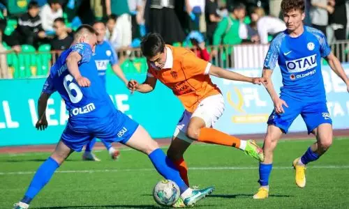 «Атырау» и «Ордабасы» провели матч с удалением в Кубке лиги