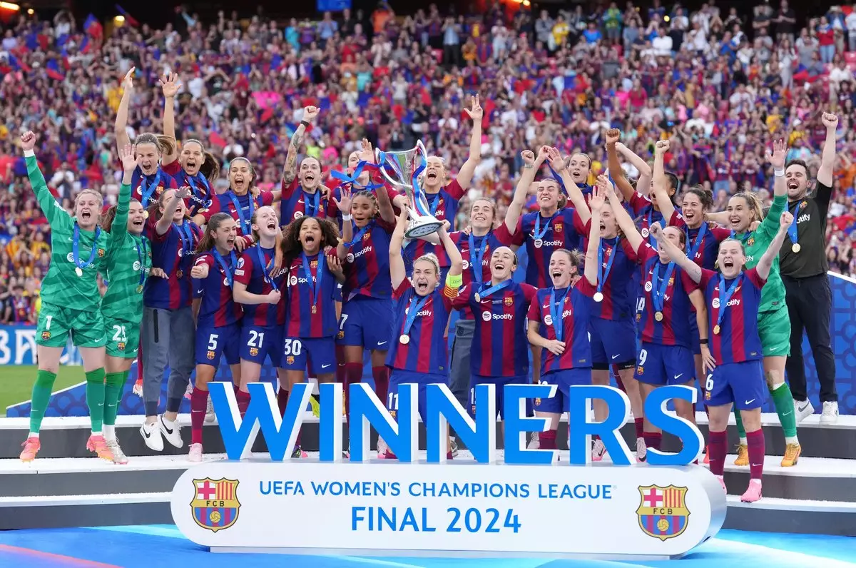 «Барселона» стала победителем женской Лиги чемпионов. Матч посетили более 50 тысяч болельщиков