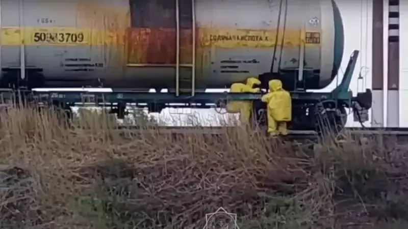 В Акмолинской области кислота разлилась на железной дороге