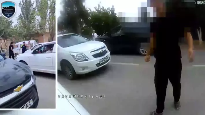 В Каракалпакстане водитель избил сотрудника ДПС