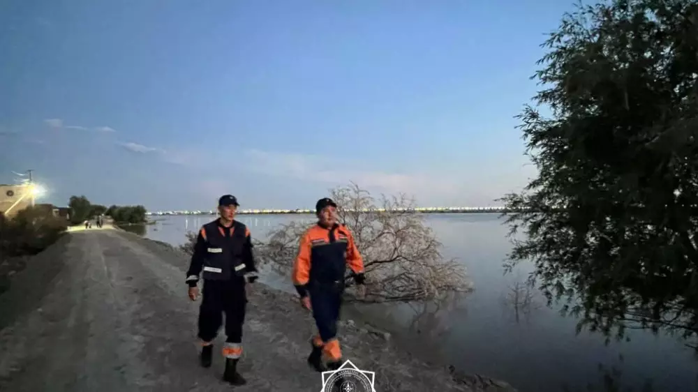 Уровень реки Жайык в Атырау достиг отметки в 6 метров