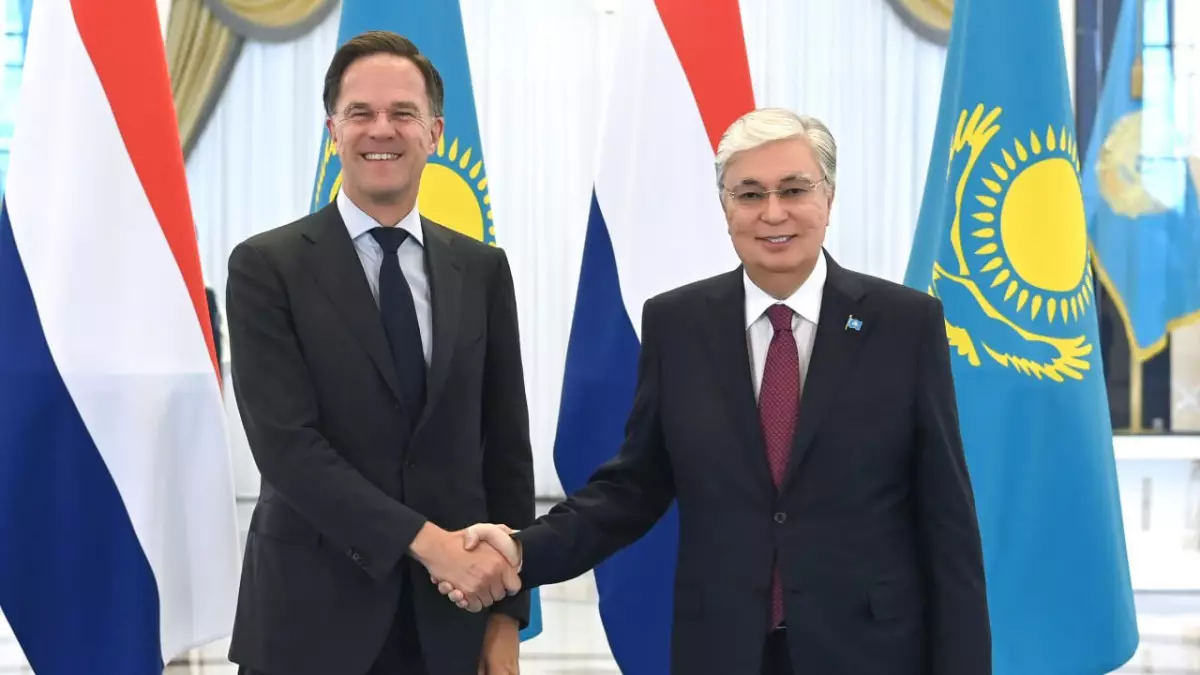 Президент Касым-Жомарт Токаев в Акорде встретил Премьер-министра Королевства Нидерландов Марка Рютте