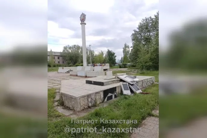 Сквер памяти участникам ВОВ разгромили вандалы в Акмолинской области