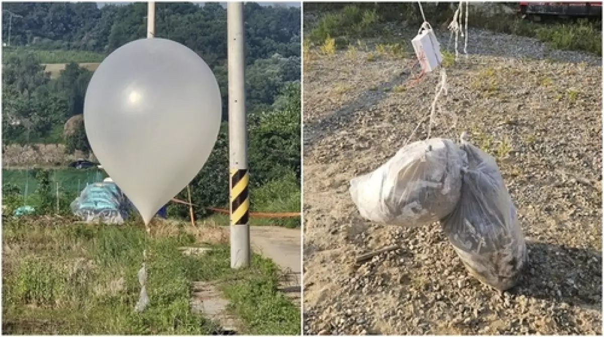 КНДР отправила сотни воздушных шаров с мусором в Южную Корею