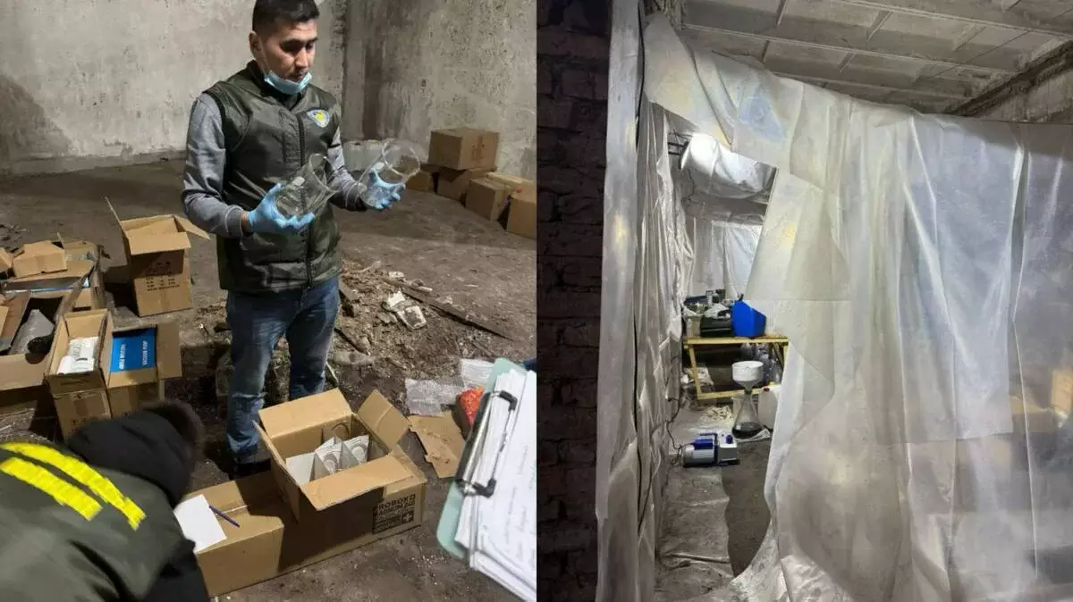 В Усть-Каменогорске в подвале варили синтетические наркотики, полиция накрыла лабораторию