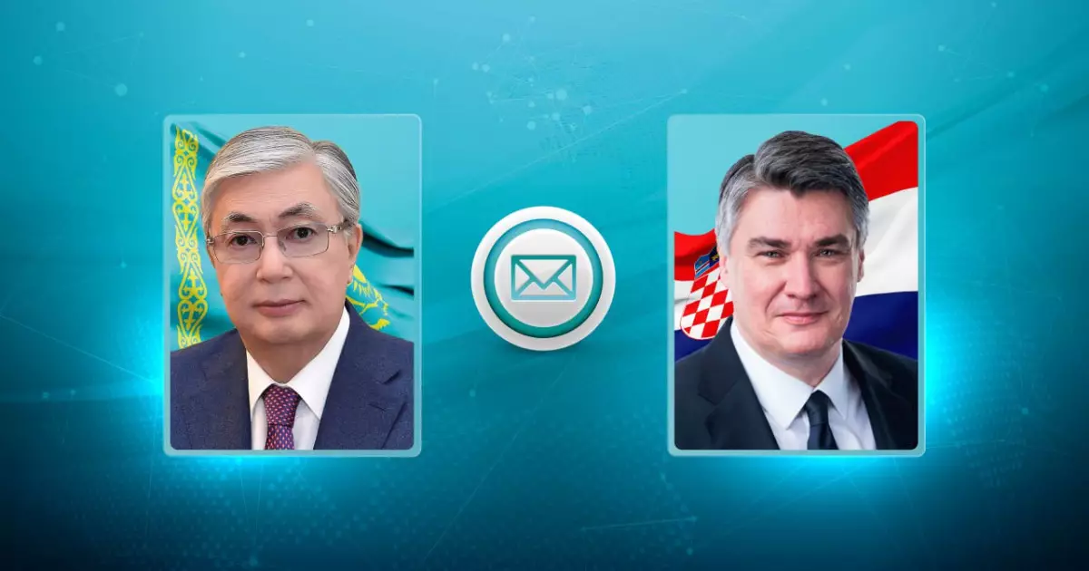   Мемлекет басшысы Хорватия Республикасының Президентіне құттықтау жеделхатын жолдады   