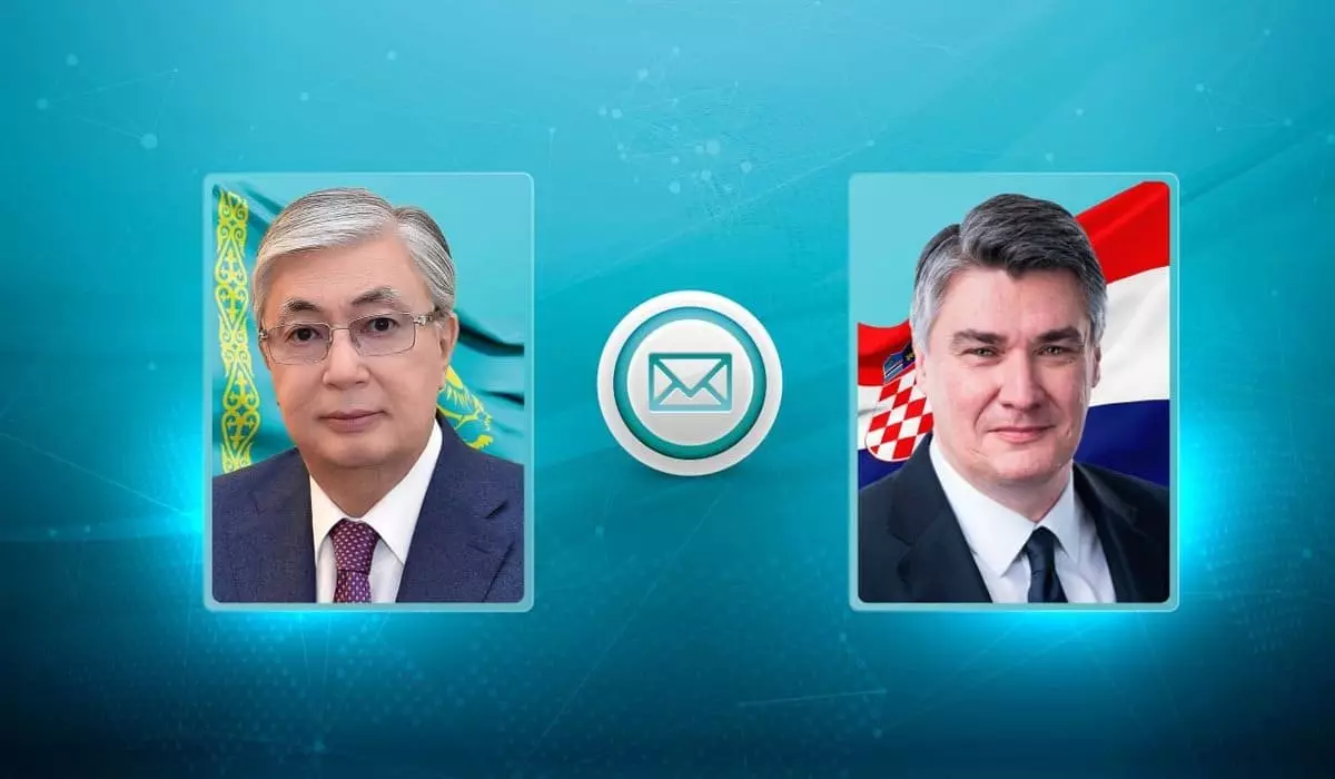 Токаев направил телеграмму президенту Хорватии Зорану Милановичу
