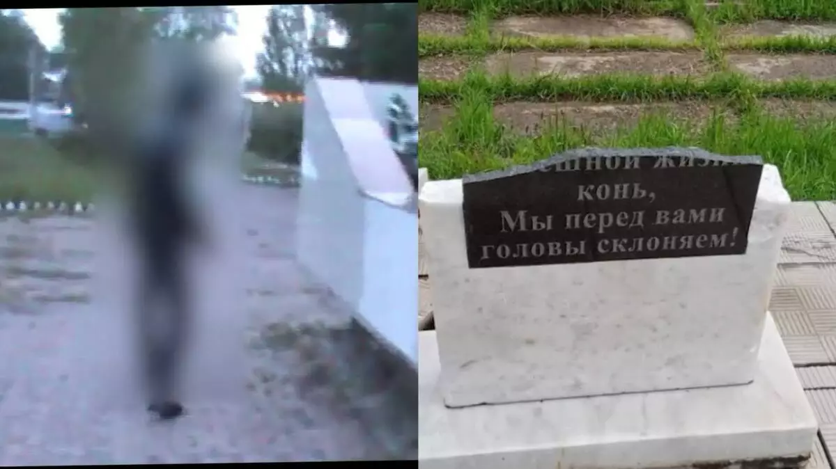 Личность вандала, повредившего сквер памяти павших в ВОВ, установили в Акмолинской области