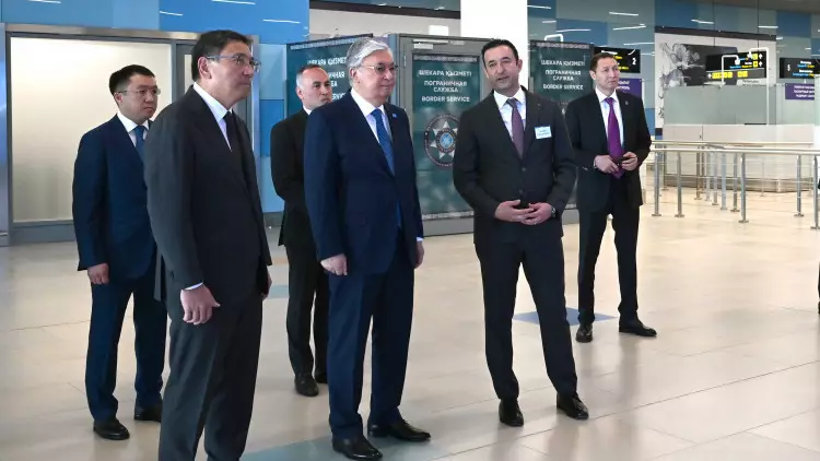 Тоқаев Алматы әуежайының жаңа халықаралық терминалына барды
