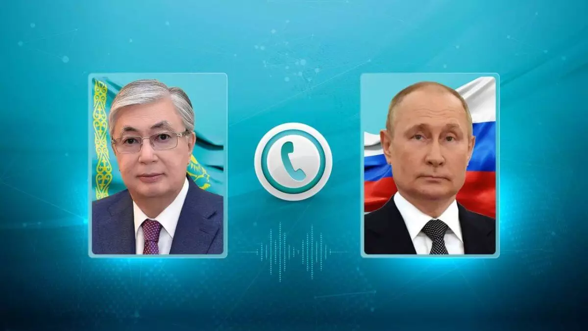 Токаев с Путиным обменялись мнениями по вопросам международной повестки