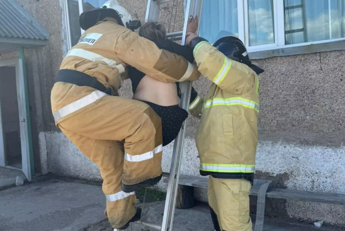 Пожарные вынесли женщину из горящего дома в Акмолинской области