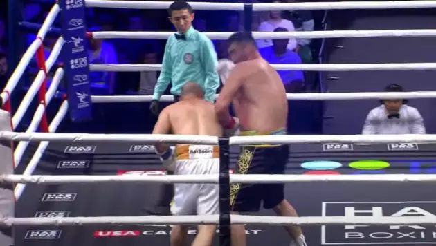Спарринг-партнер Усика из Казахстана финишировал узбекского боксера