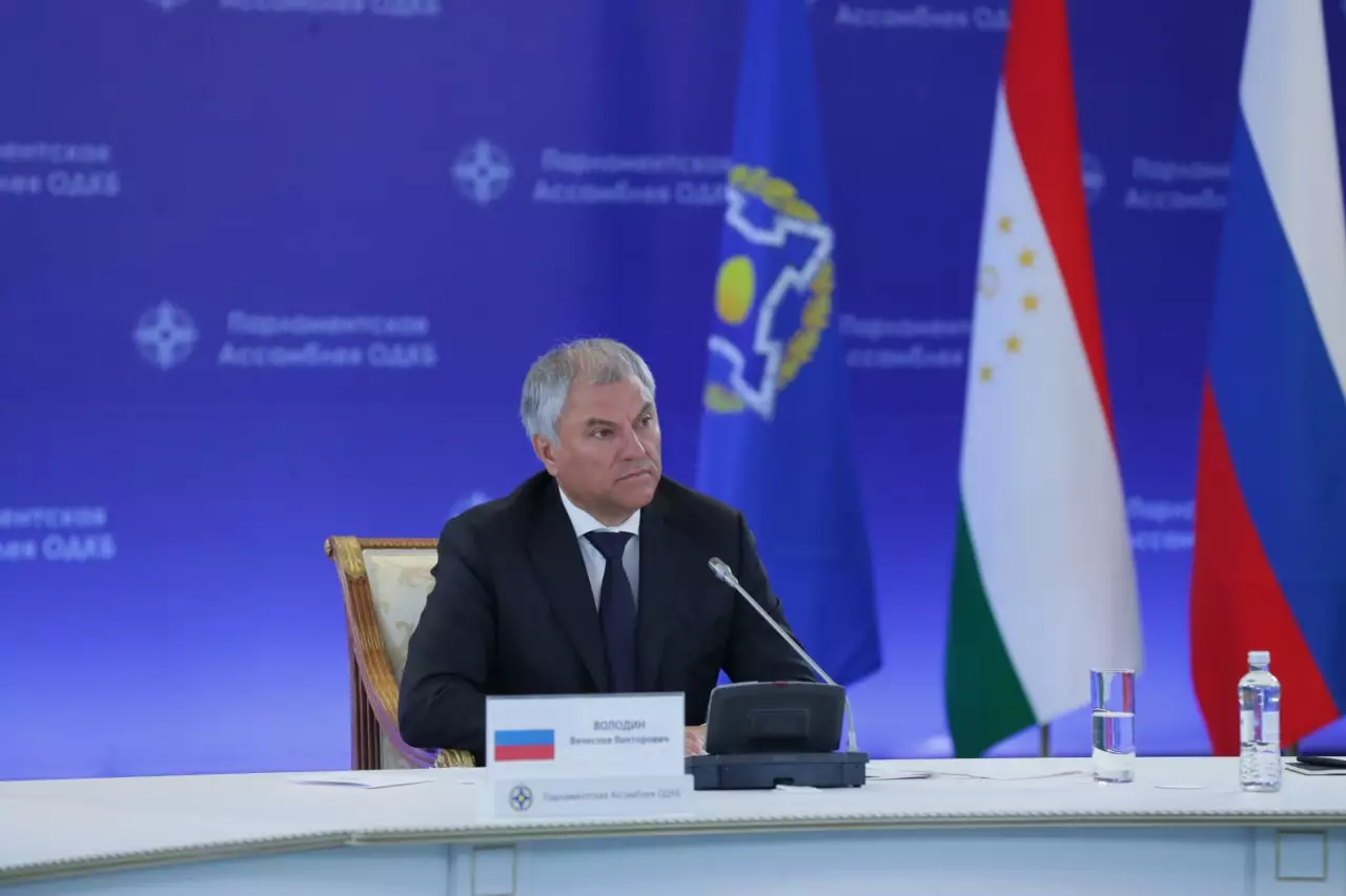 Володин на заседании совета ПА ОДКБ в Алматы заявил, что организация борется с санкциями, и раскритиковал США