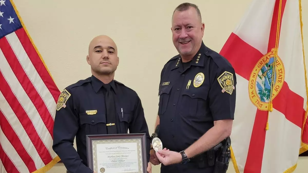Марлон Мораес стал офицером полиции во Флориде