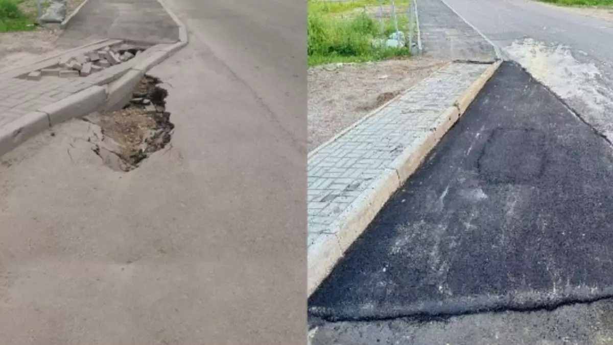 В Алматы продолжается текущий ремонт дорог