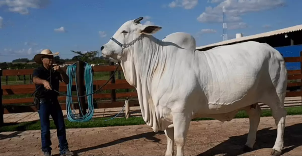 В Бразилии показали белоснежную корову, проданную за 4,2 млн долларов